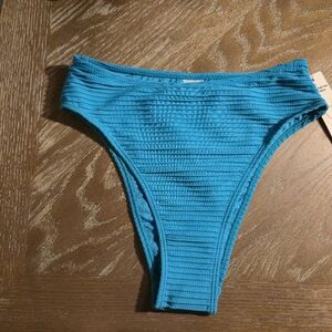 Vibrant Green Ribbed Bikini Bottom